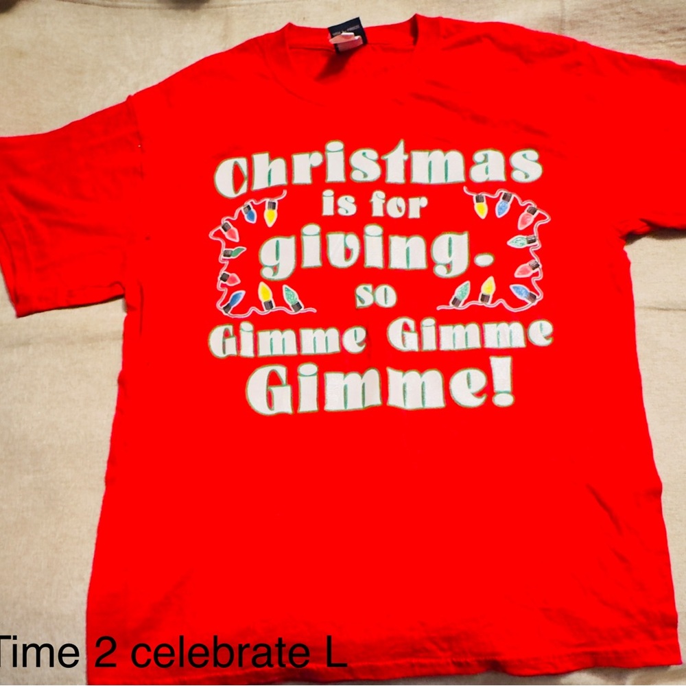 Christmas Is For Giving Red Holiday Tee